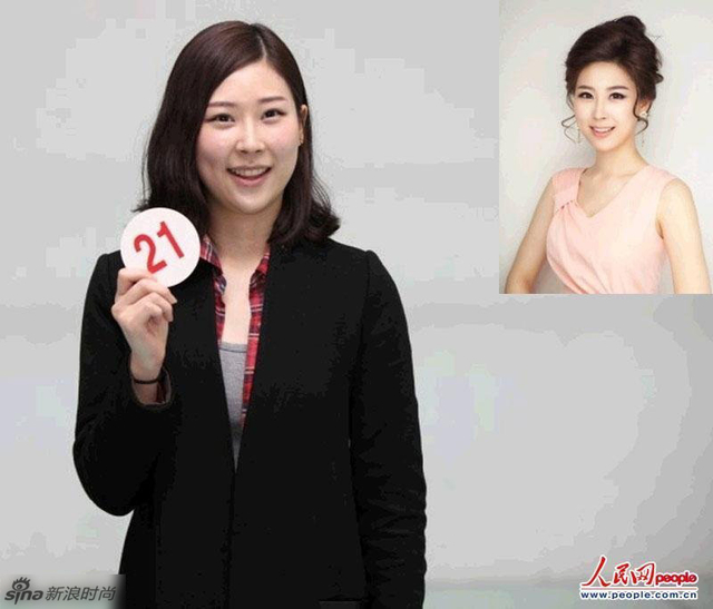 2013韩国小姐素颜照曝光 妆后变美女