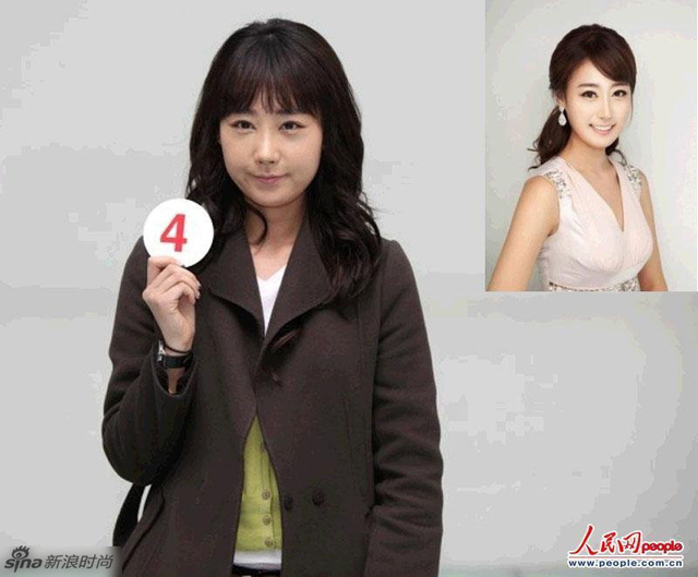 2013韩国小姐素颜照曝光 妆后变美女