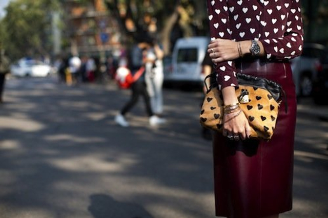 Burberry爱心图案手袋