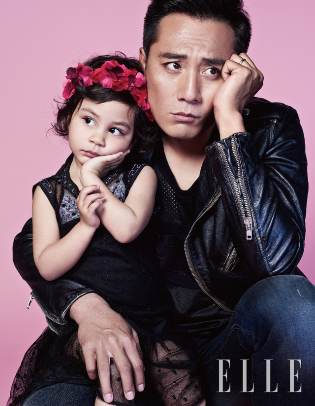 刘烨携女儿霓娜登《ELLE》封面