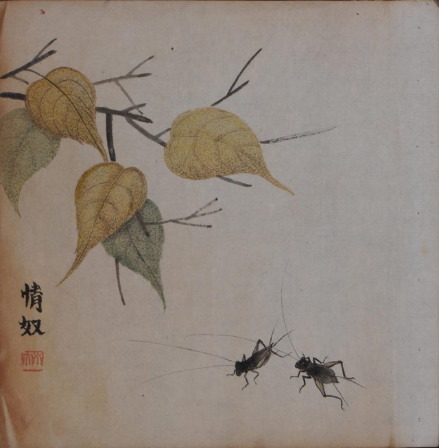 近现代十二大名家书画精品展齐白石工笔草虫册页