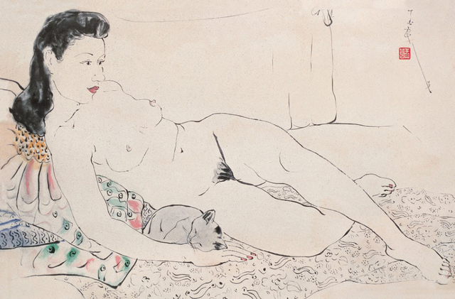 裸女与猫
