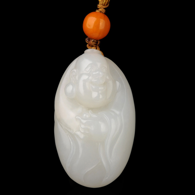 8弥勒 材质：新疆和田玉籽料白玉