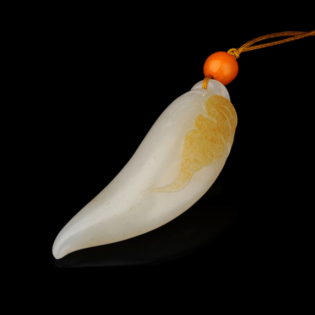 10福兮 材质：新疆和田玉籽料白玉