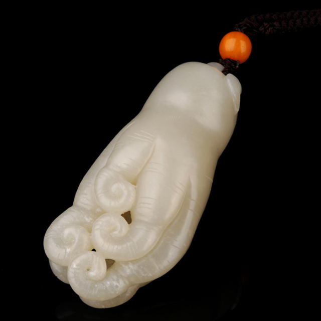 20佛手 材质：新疆和田玉籽料白玉