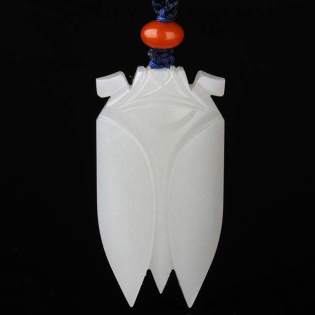 48一鸣惊人　材质：新疆和田玉籽料白玉　