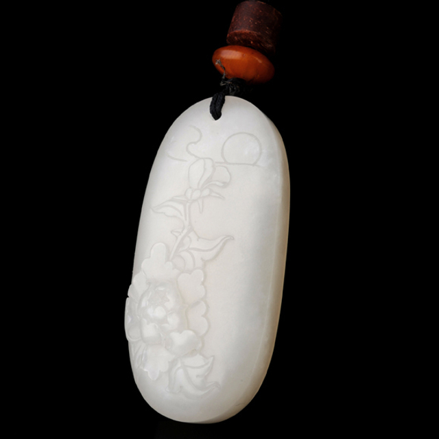 91花好月圆 新疆和田玉籽料白玉 无底价