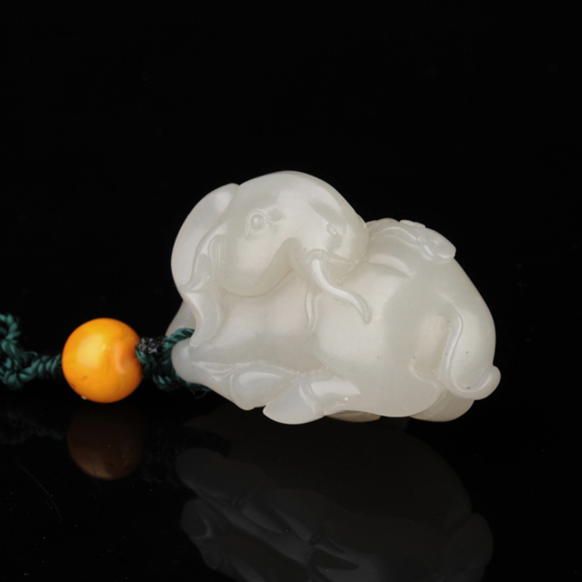 93生肖羊 新疆和田玉籽料白玉 无底价