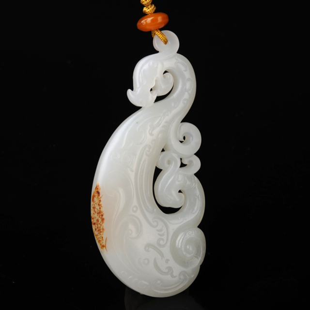 122　龙跃凤鸣　材质：新疆和田玉籽料