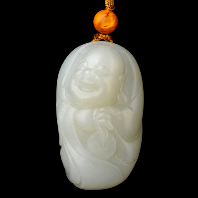 158弥勒 材质：新疆和田玉籽料白玉