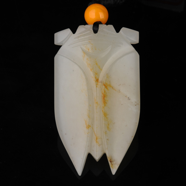 160蝉 材质：新疆和田玉籽料白玉