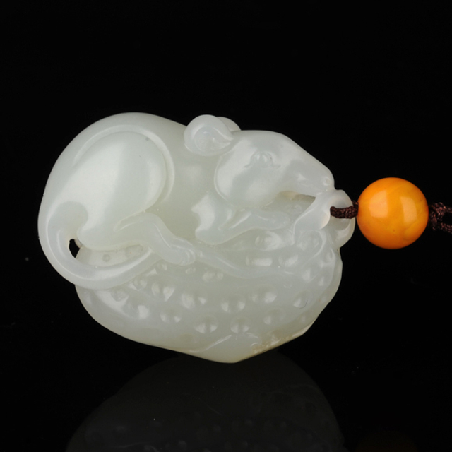 175貔貅 材质：新疆和田玉籽料白玉  (6)