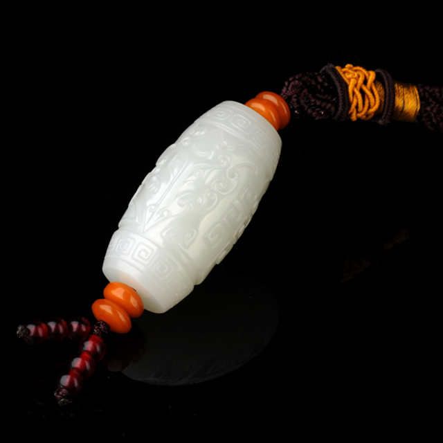 237勒子 材质：新疆和田玉籽料白玉 无底价