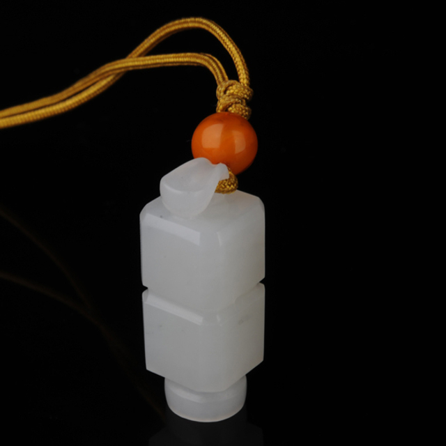 249司南　材质：新疆和田玉籽料白玉 无底价