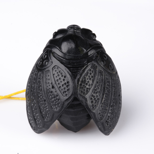 255名满天下 材质：新疆和田玉籽料墨碧 无底价