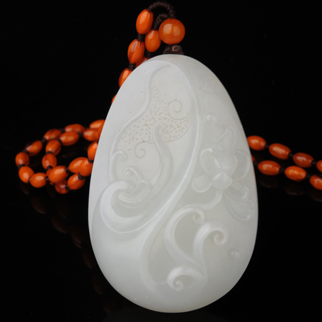 272 荷花牌 和田玉籽料白玉　ＲＭＢ：20,000