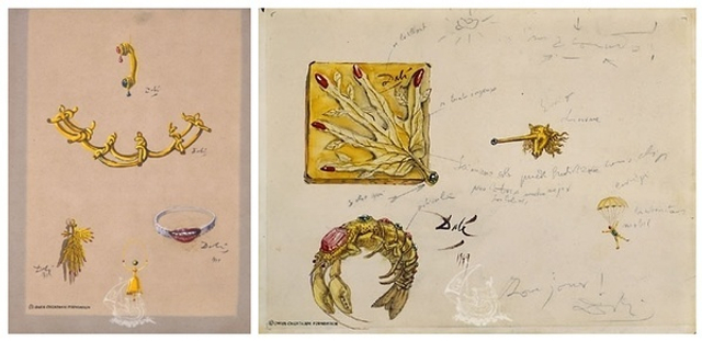 达利设计的超现实主义珠宝