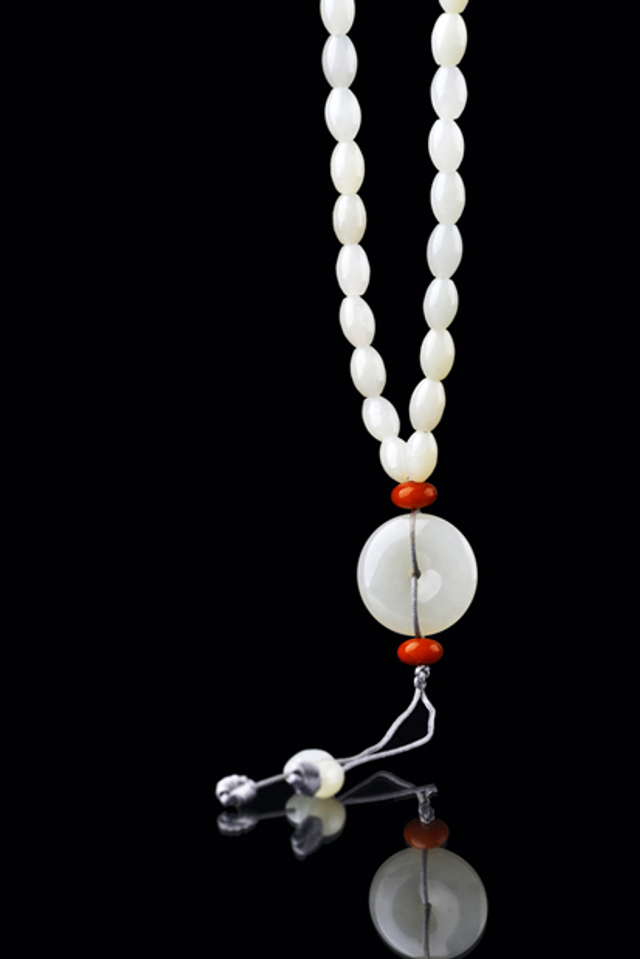 5014 和田玉平安扣项链