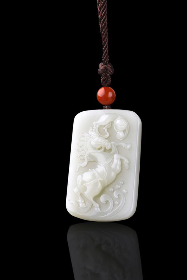 5066 籽料马上封侯玉牌