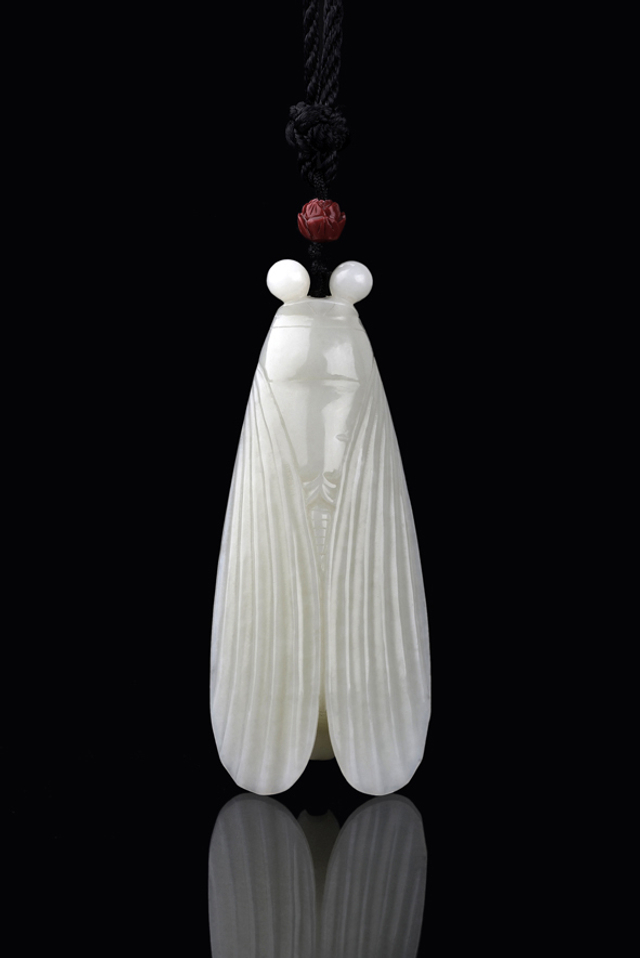 5071 和田玉金蝉把件