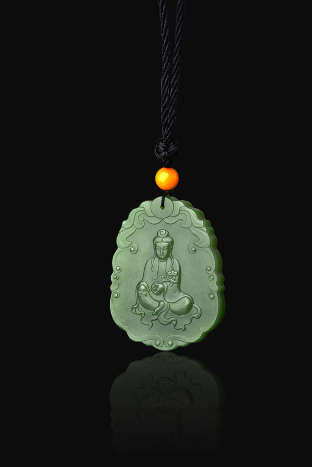 5196 碧玉观音牌