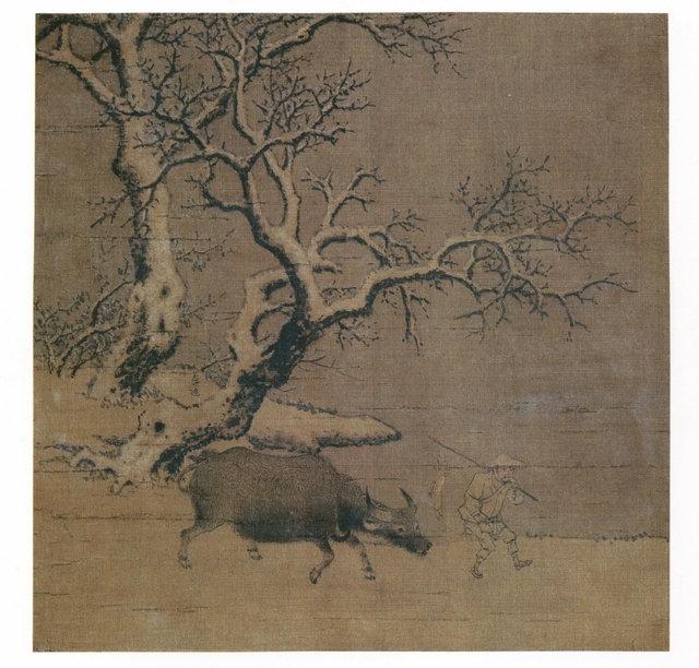 李迪  雪中归牧图  大和文华馆  国宝1