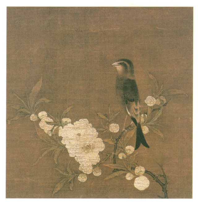 南宋  白桃小禽图  服部美术馆  重文