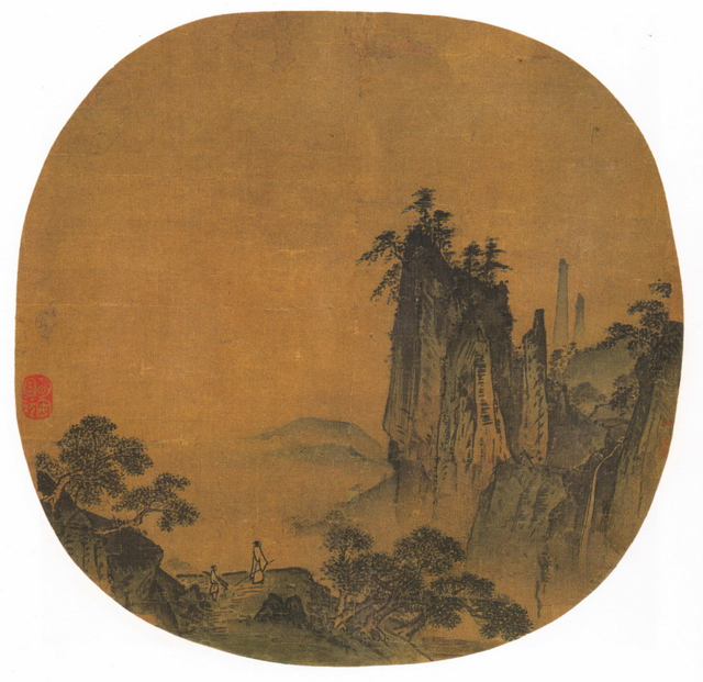 南宋  观瀑图  大阪市立美术馆