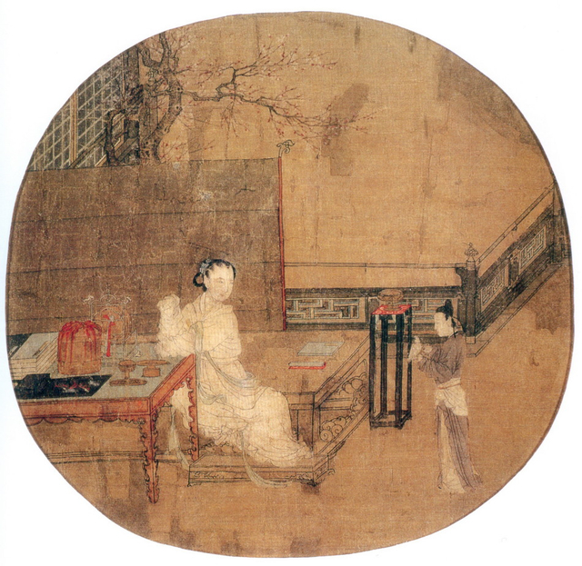 南宋  调鹦图  波士顿美术馆