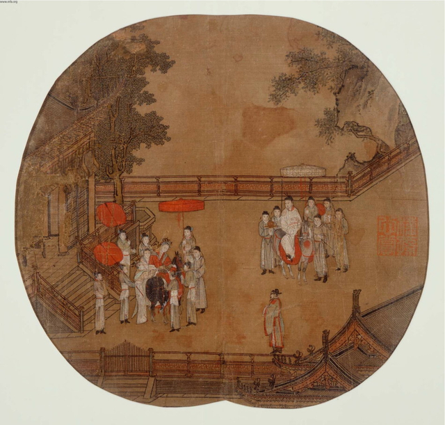 南宋  杨妃上马  波士顿美术馆