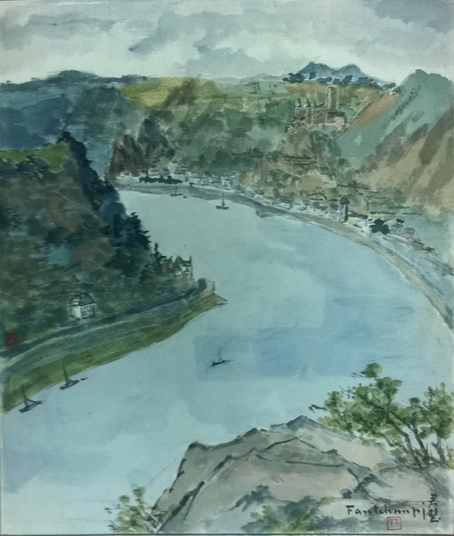风景 纸本设色 38.5x33cm