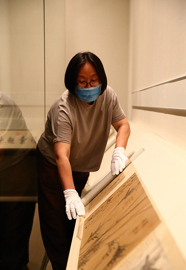 北京故宫博物院“石渠宝笈特展”布展现场