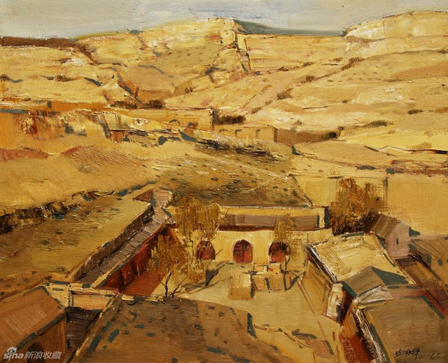 白羽平作品-杨家沟之一 50x80cm 2006