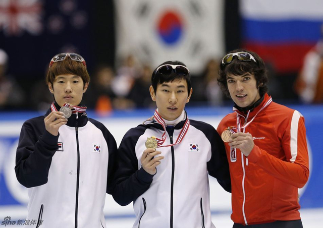 韩国的金炳俊获得男子1500米冠军