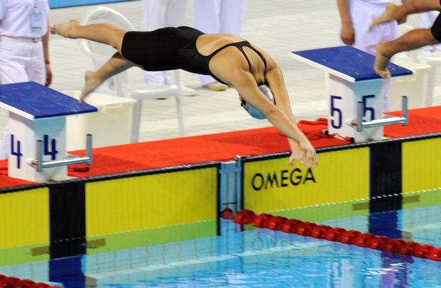 叶诗文入水瞬间