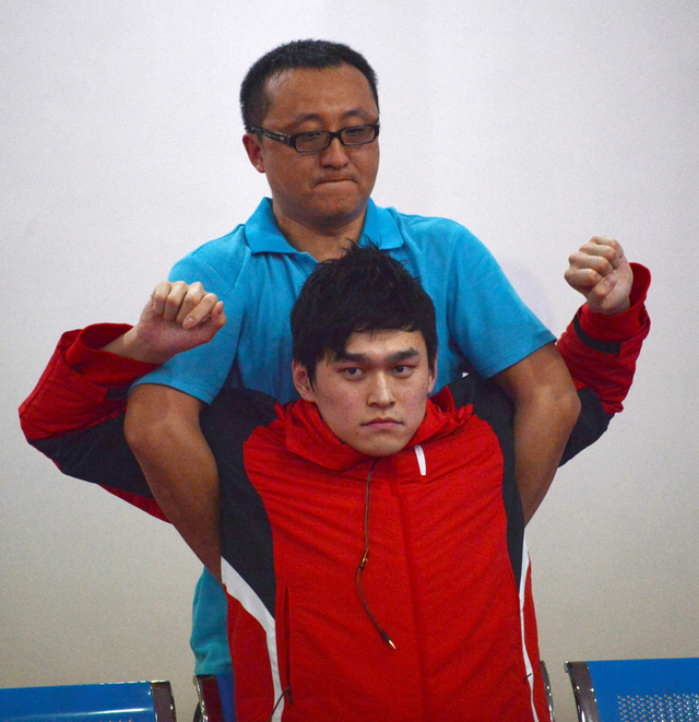 孙杨赛前训练