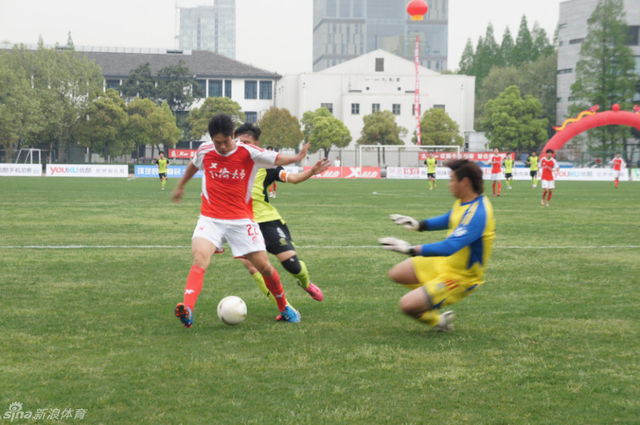 同济球员面对门将