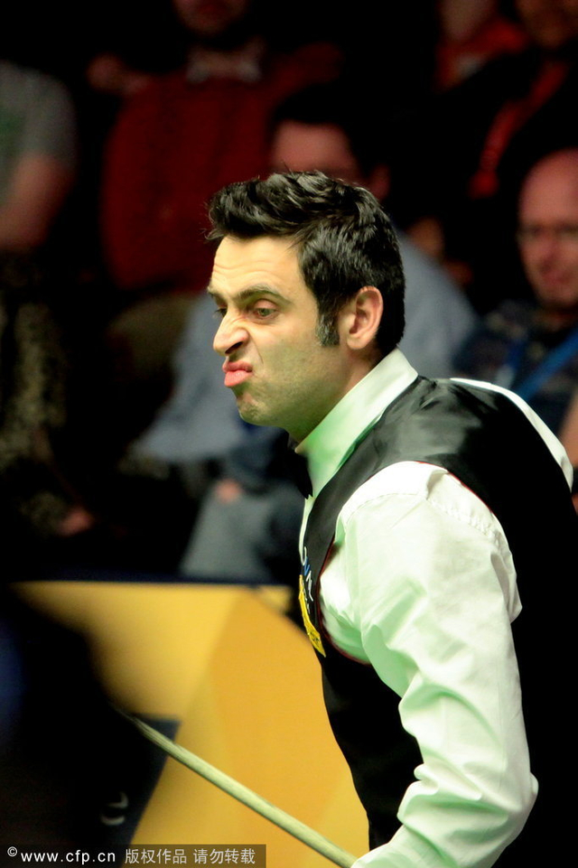 奥沙利文嘟嘴卖萌