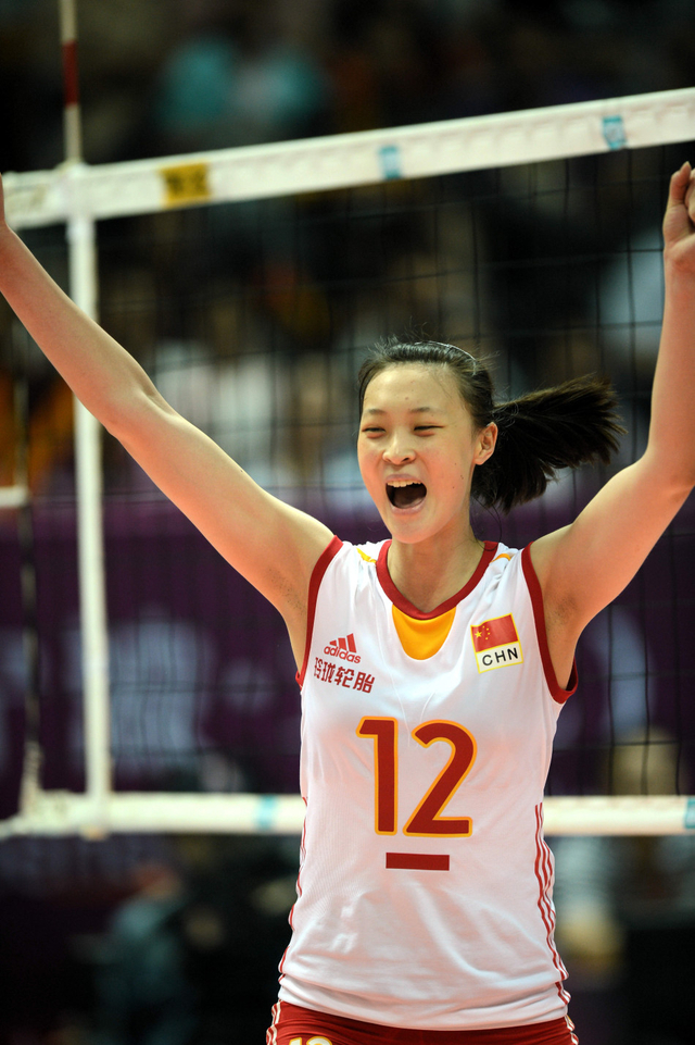 惠若琪庆祝胜利