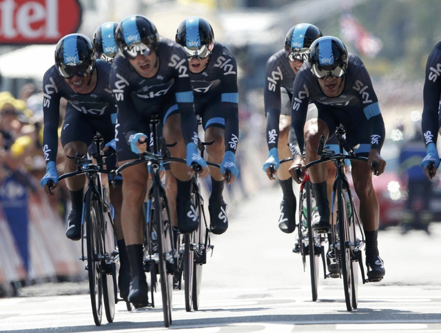 英国天空车队集体冲刺