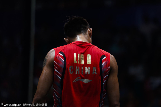 林丹的背影