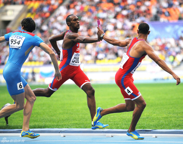 古巴队接力瞬间