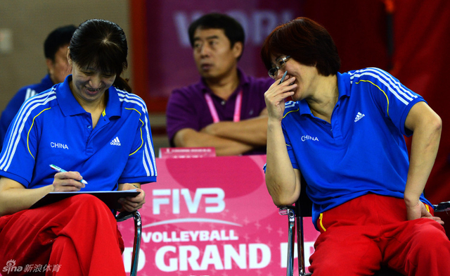 郎平和赖亚文交流