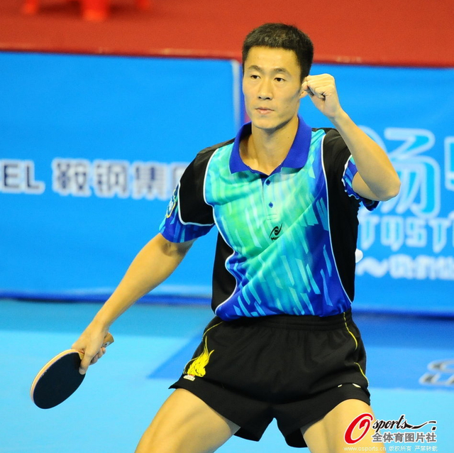 王励勤庆祝得分