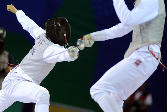 马剑飞在比赛中