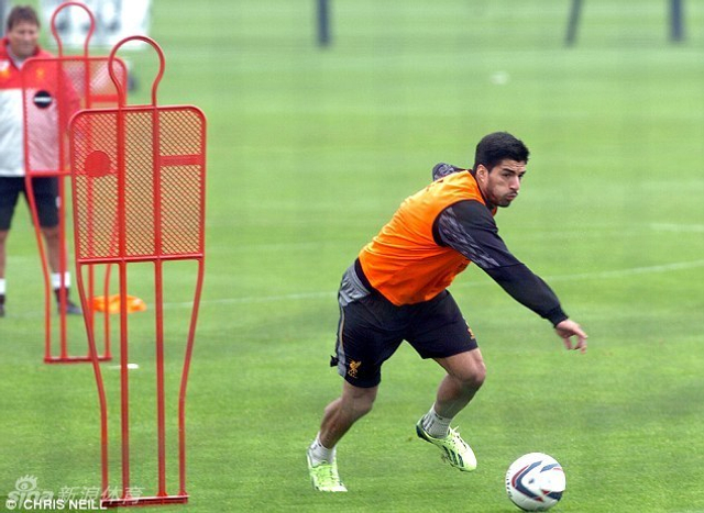 苏亚雷斯训练认真