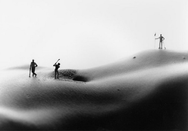 沙坑中攻击果岭