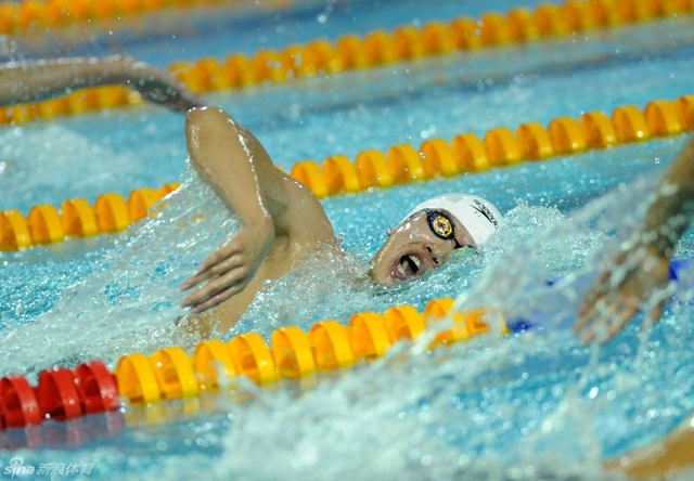 汪顺夺得1500米自由泳快组冠军