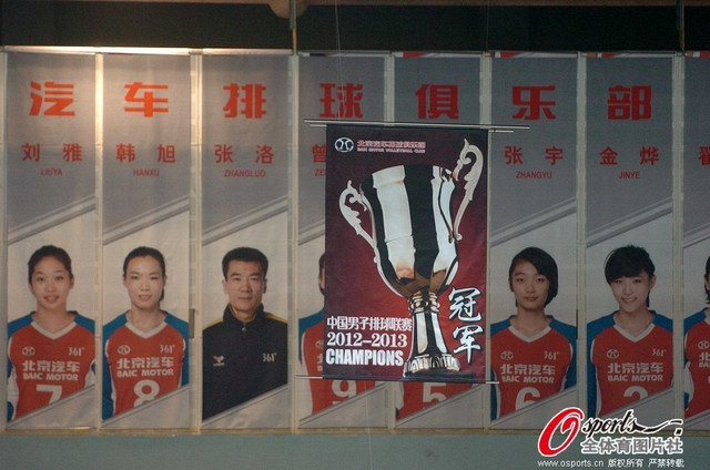 北汽女排冠军旗帜