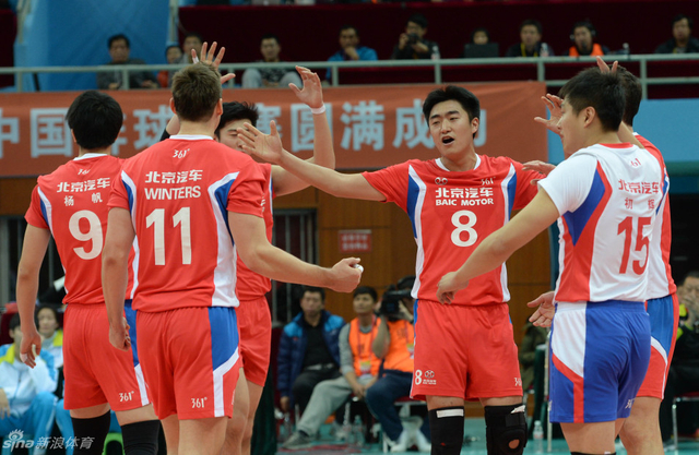 男排联赛北京3-0河南
